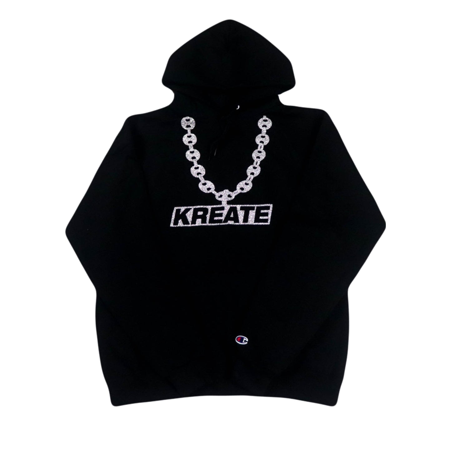 Black Silver Chain Hoodie