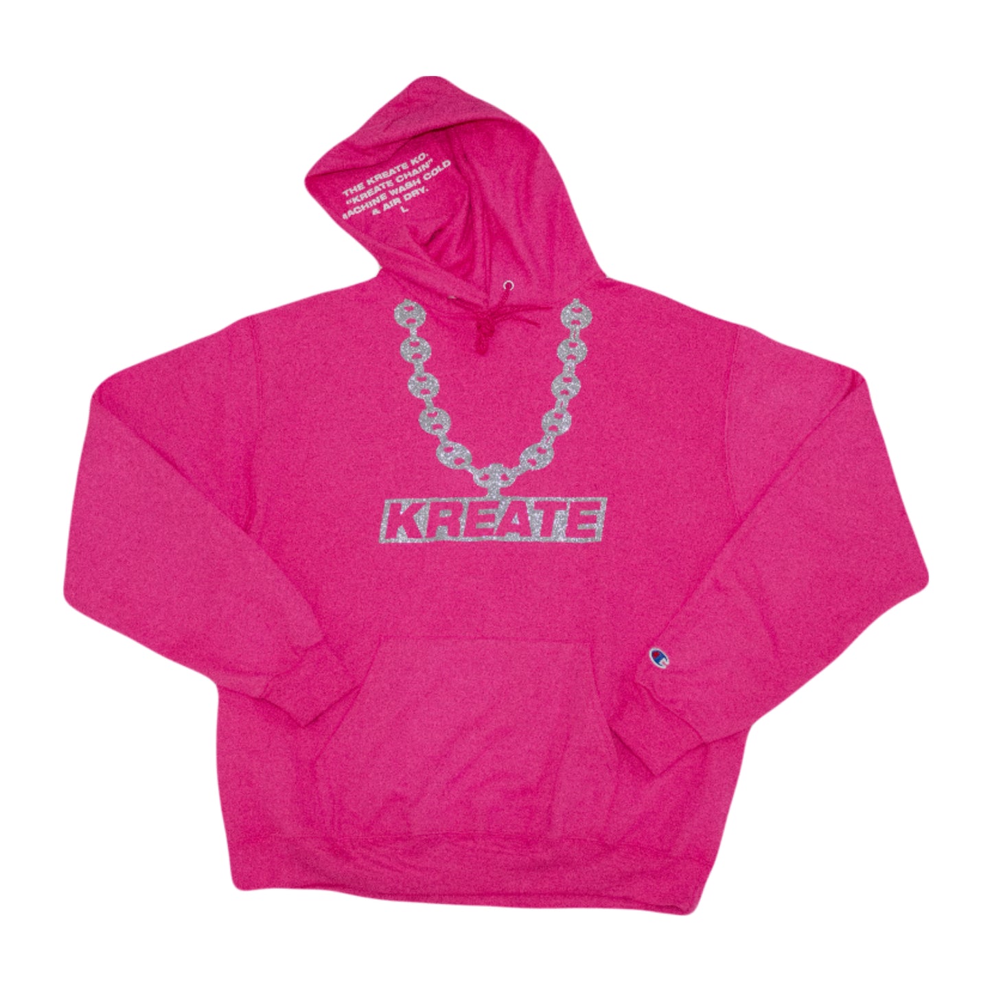 Pink Silver Chain Hoodie