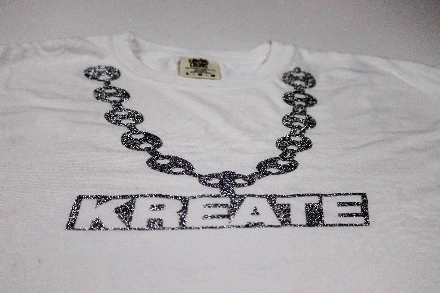 White Silver Chain tee
