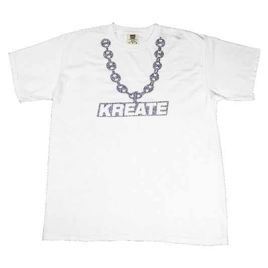 White Silver Chain tee