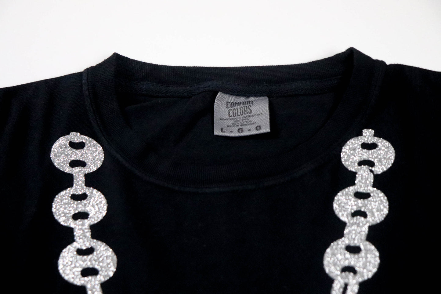 Black Silver Chain tee