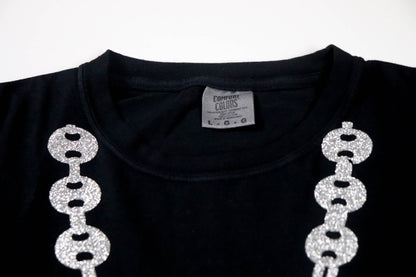 Black Silver Chain tee
