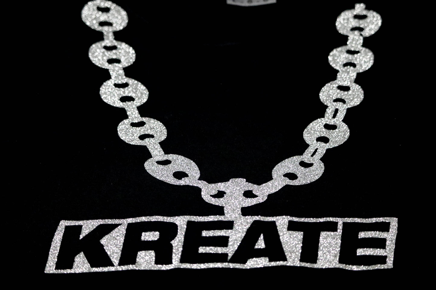 Black Silver Chain tee
