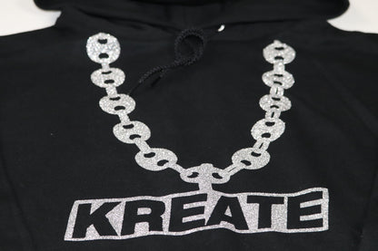 Black Silver Chain Hoodie